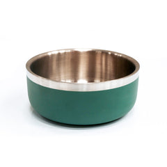 Saluki Stainless Steel Double Wall Dog Bowls - Emerald, 700 ML