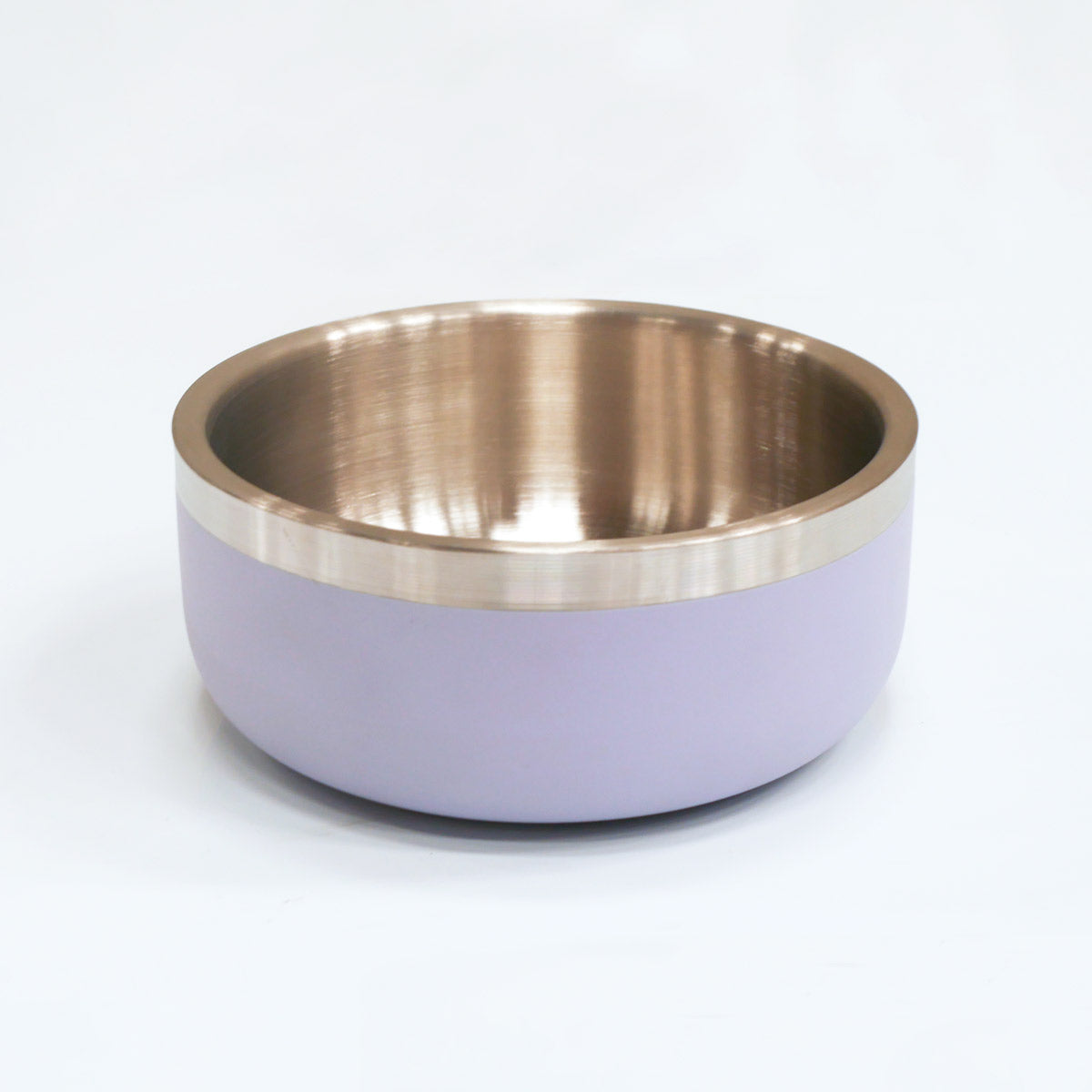 Saluki Stainless Steel Double Wall Dog Bowls - Light Purple, 350 ML
