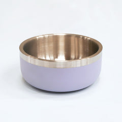 Saluki Stainless Steel Double Wall Dog Bowls - Light Purple, 1200 ML