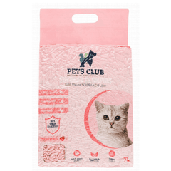 PETS CLUB SOYA BEAN CLUMPING CAT LITTER-STRAWBERRY -7L (2.5 Kg)