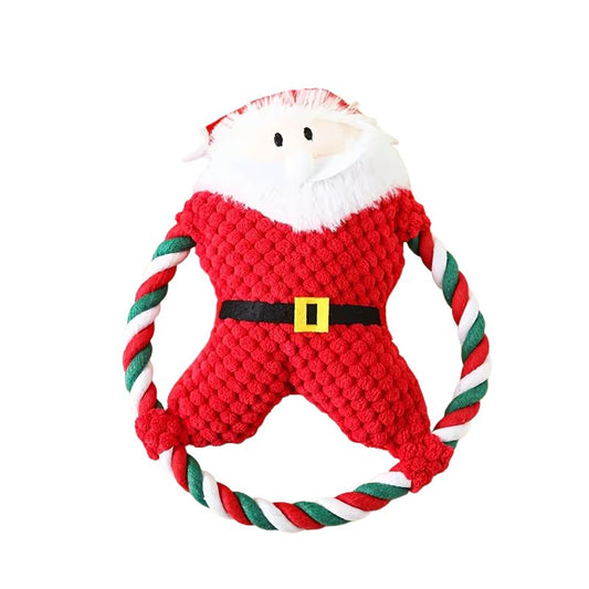 Pets Club Christmas Cartoon Rope Toy for Dogs