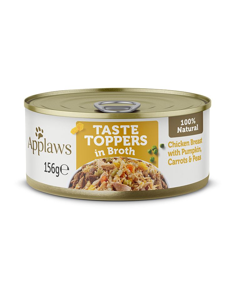 Applaws Topper in Broth Chicken with Veg Dog Tin 156g