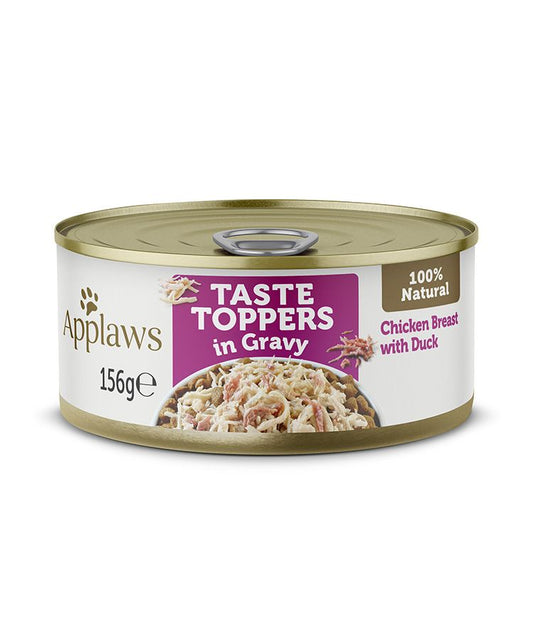 Applaws Taste Topper in Gravy Chicken Duck Dog Tin 156g