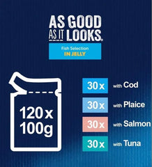 Purina Felix As Good As It Looks Doubly Delicious Fish Selection Wet Cat Food with Seafood in Jelly 12*85g