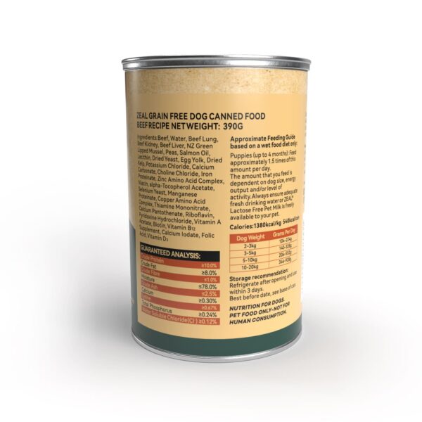Zeal Grain Free Can Dog Food 390g – (Beef )